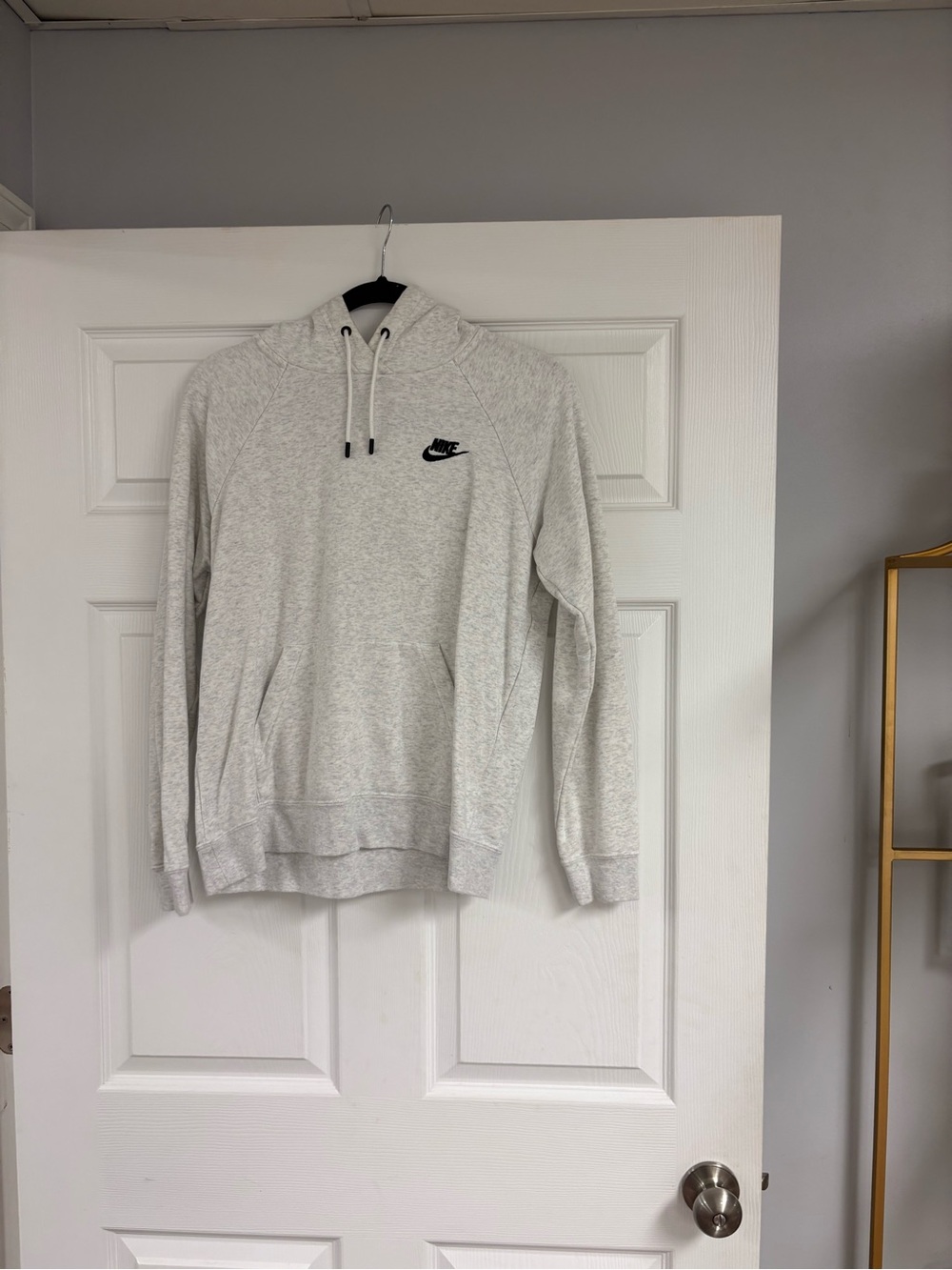 Nike Heather Gray Hoodie with Black Swoosh